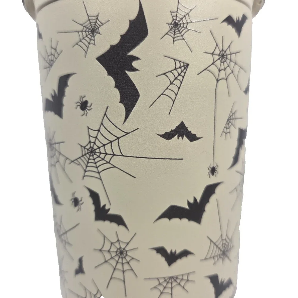 Hydrapeak Halloween Tumbler 24oz Cream Bats Spiders NWT Artisan Collection